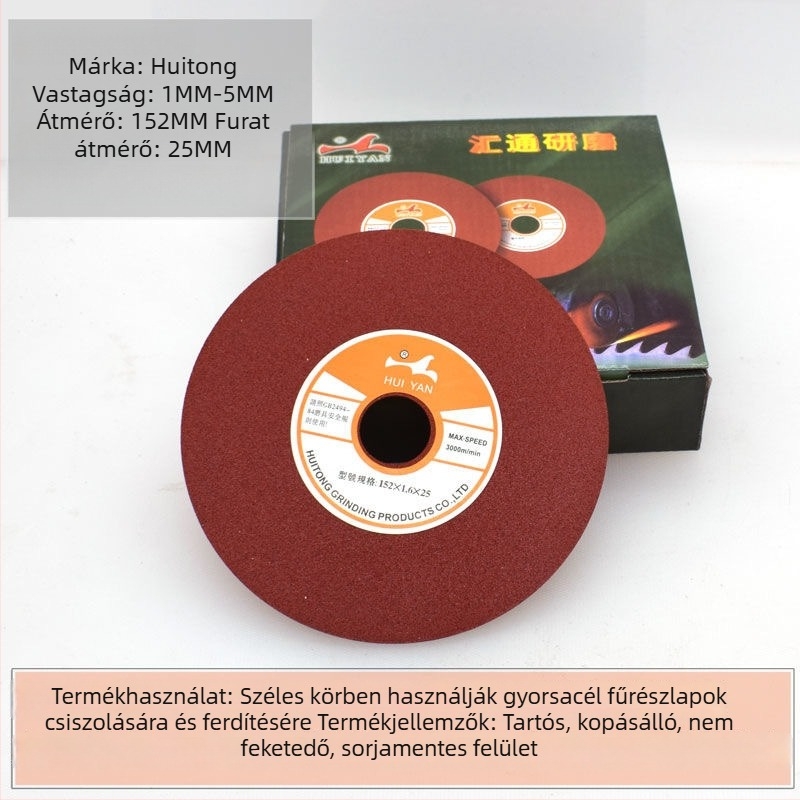 Huitong márkájú karbid csiszoló- és vágó korong, Ø152 mm