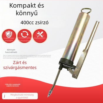 Kézi zsírzópisztoly, kompakt, magasnyomású, masszív kenőeszköz