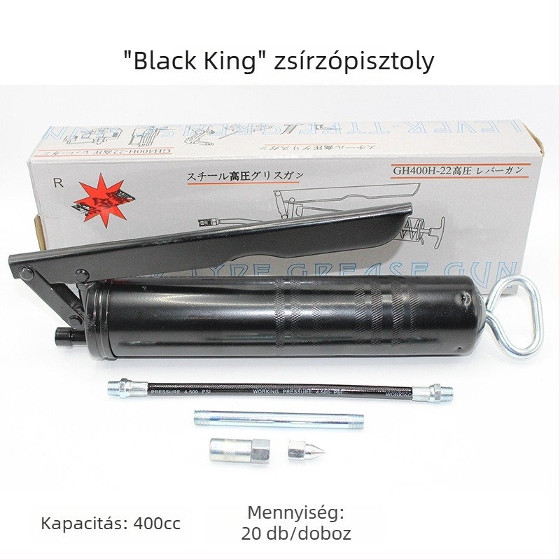 Black Diamond kézi dugattyús zsírzópisztoly, 400cc, nagy nyomású, nagy kapacitású eszköz
