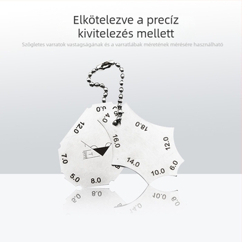 Két részes derékszögű hegesztési mérőkészlet