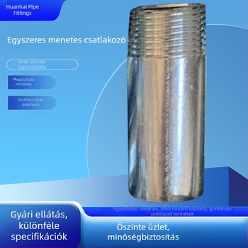 Egyszeres menetű galvanizált csőcsatlakozó külső menettel