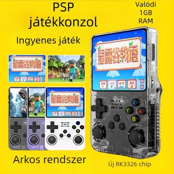 R36S kézi játékkonzol, V20 alaplap, PSP-emulátor, nosztalgikus retro dizájn, 64GB