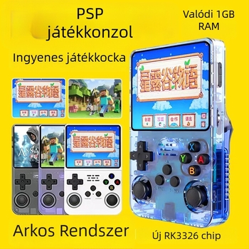 R36S kézi játékkonzol, V20 alaplap, PSP-emulátor, nosztalgikus retro dizájn, 64GB