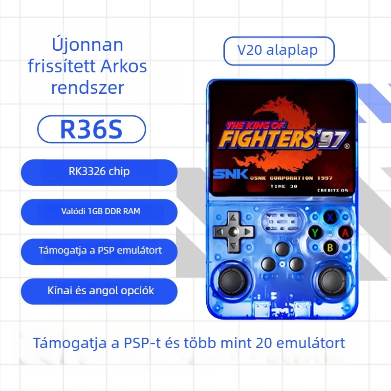 R36S kézi játékkonzol, V20 alaplap, PSP-emulátor, nosztalgikus retro dizájn, 64GB