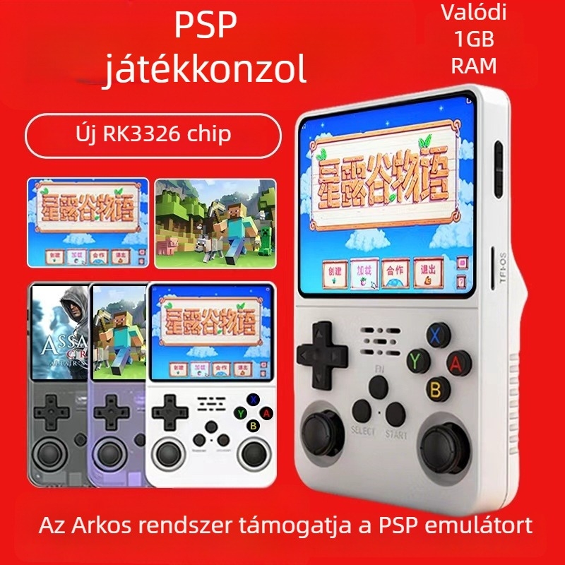 R36S kézi játékkonzol, V20 alaplap, PSP-emulátor, nosztalgikus retro dizájn, 64GB