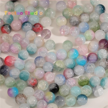 DIY ékszerekhez üveggyöngyök jade töredékekkel