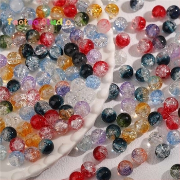 DIY ékszerekhez üveggyöngyök jade töredékekkel