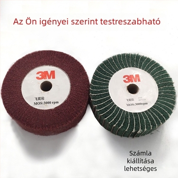 Rozsdamentes acél tisztító kendővel készült kerék, szárny alakú csiszoló- és polírozó kerék, méretek 200×25×20, rost nélkül