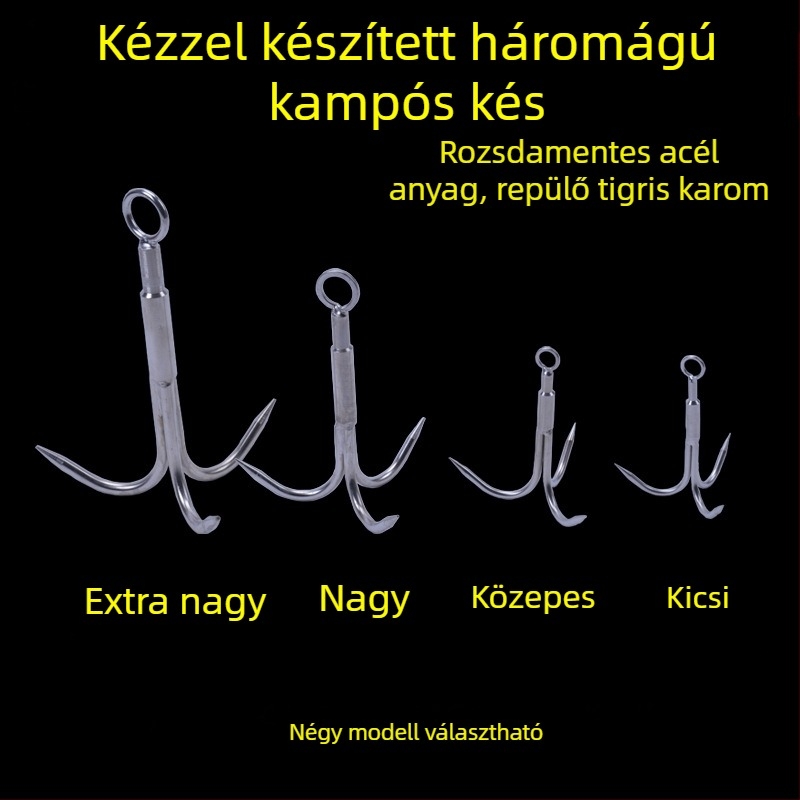 Háromágú horgonykampó kültéri mászásra és túlélésre