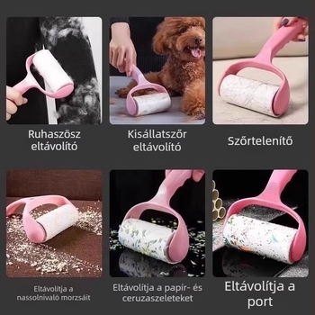 Erőteljes ruhaszösz-eltávolító ragasztó rollerrel és cserélhető papírral