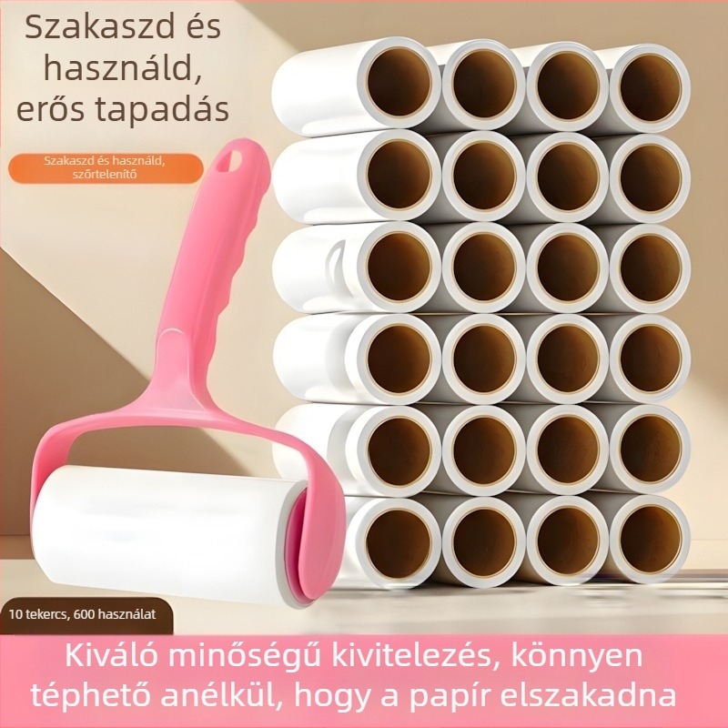 Erőteljes ruhaszösz-eltávolító ragasztó rollerrel és cserélhető papírral