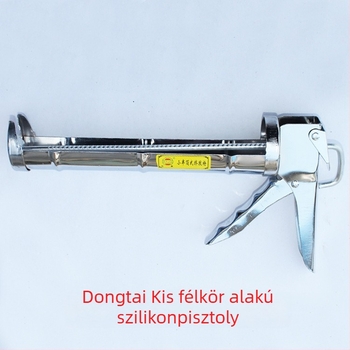 Sárga félkör alakú üveg ragasztópisztoly vastagított fúvóka extrudáláshoz és permetezéshez