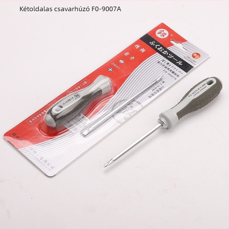 Fukuoka FO-9007A kettős funkciójú csavarhúzó PH0 kereszthornnyal és 4 mm-es lapos fejjel, háztartási használatra