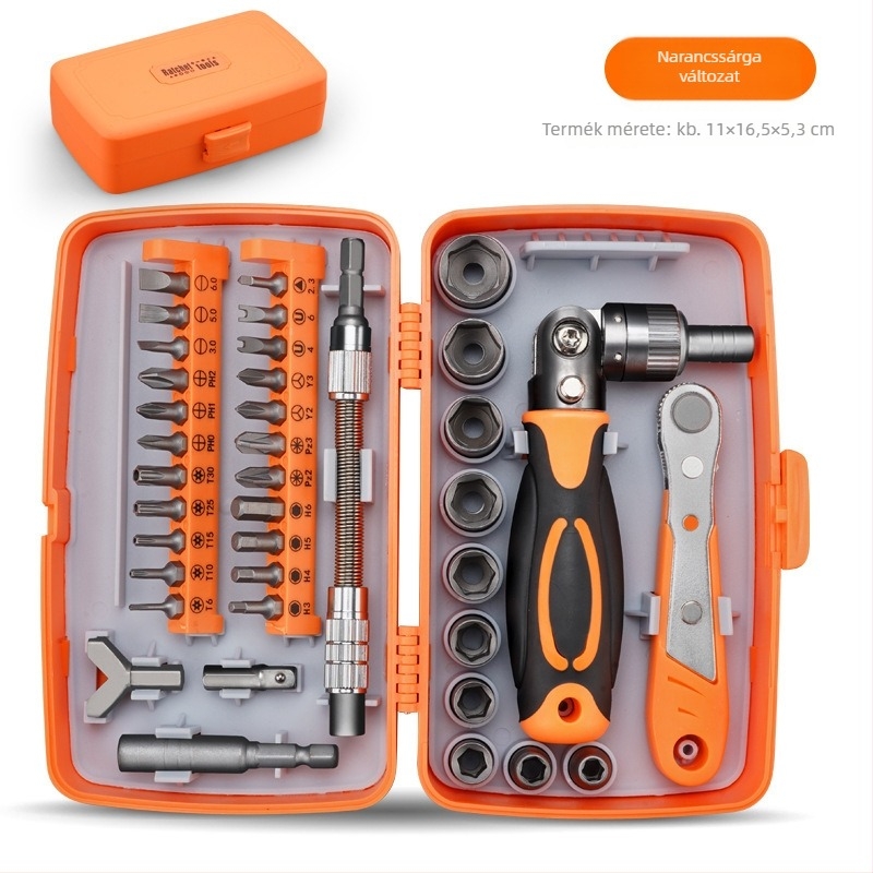Otthoni javításhoz készült csavarhúzó készlet klikkmechanizmussal