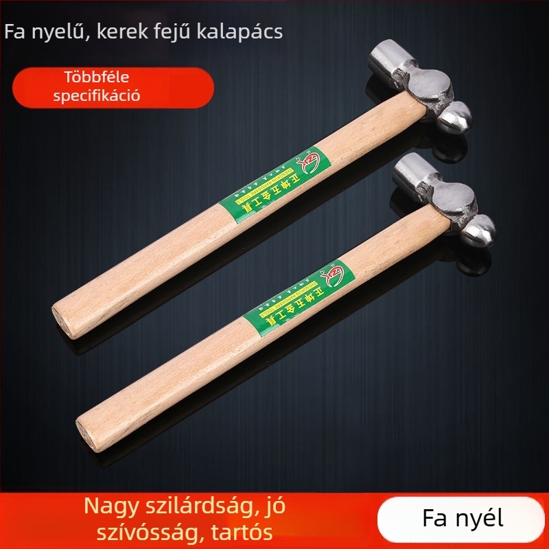 Fa nyelű gömbfejű kalapács, fej 45-ös acél, ütésálló