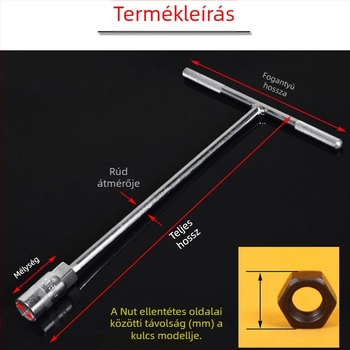 T-hátú külső hatszögletű kulcs készlet, 6–19 mm