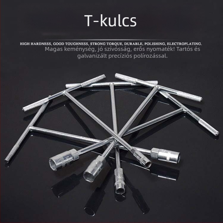 T-hátú külső hatszögletű kulcs készlet, 6–19 mm