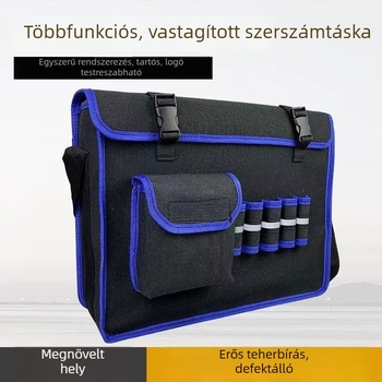 Vászon szerszám-táska, megerősített és kopásálló, kőműveseknek és építőipari munkákhoz, karbantartáshoz, multifunkciós elektromos eszköz-táska