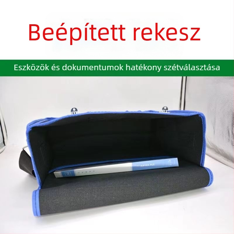 Vászon szerszám-táska, megerősített és kopásálló, kőműveseknek és építőipari munkákhoz, karbantartáshoz, multifunkciós elektromos eszköz-táska