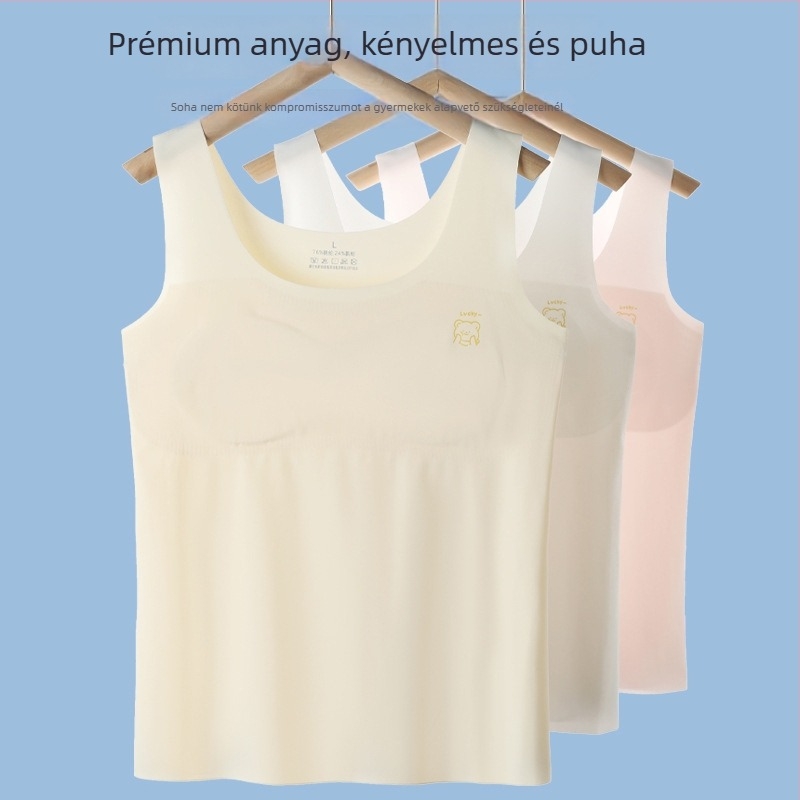 9–13 éves lányoknak légáteresztő nyári mellény ice-silk anyagból