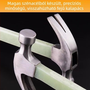 Bakelit fogantyús szigetelt kalapács, 0,5 kg, hosszú nyelet, csúszásmentes fogás
