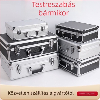 Személyre szabott alumínium ötvözetes szerszámtartó, jelszavas zár, nagy repülő koffert, elektronikus műszeres tok