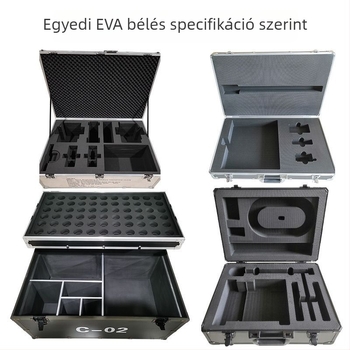Személyre szabott alumínium ötvözetes szerszámtartó, jelszavas zár, nagy repülő koffert, elektronikus műszeres tok