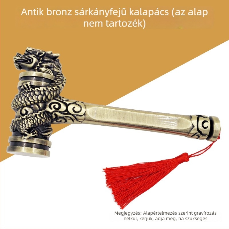 Nyitó ceremóniára szánt kalapács talppal, építő- és dekoráló cég számára, logó gravírozás lehetséges