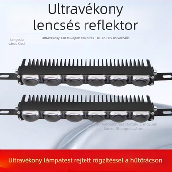 6-LED ultra vékony hálózati spot lámpa, sárga/fehér kettős színnel, hosszú hatótáv, rejtett szerelés, 12-80V, vízálló
