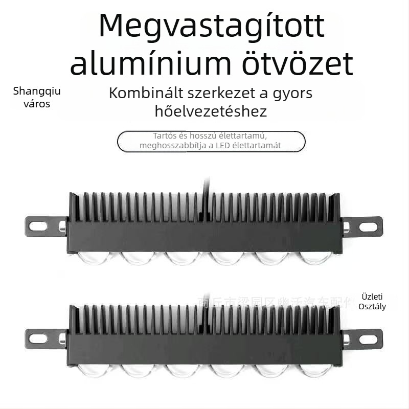 6-LED ultra vékony hálózati spot lámpa, sárga/fehér kettős színnel, hosszú hatótáv, rejtett szerelés, 12-80V, vízálló