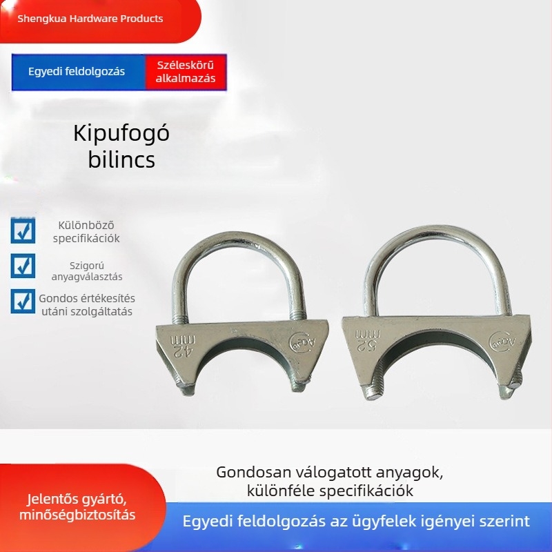 Galvanizált kipufogócső bilincs, Ø26 mm