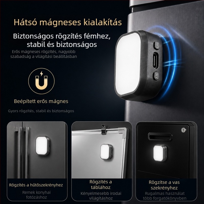 DJI Pocket 4 mágneses fénykészlet, három színhőmérséklettel, hordozható sminkfény akciókamerákhoz