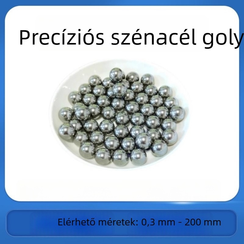 Magas széntartalmú acél gömbök, precíziós, polírozott felülettel, átmérők: 6.0, 6.30, 6.75, 7.0, 7.5, 8.0, 7.938 és 8.5 mm