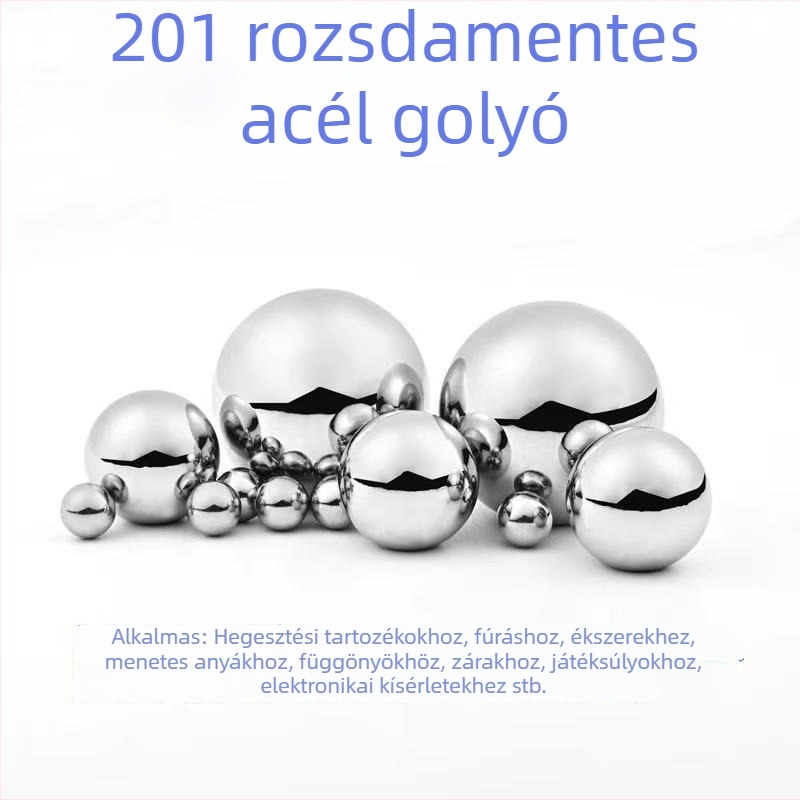 667 201 anyagú rozsdamentes acélgolyók, precíziós, tömör, korrózióálló, kerek gömbök, 6 mm és 18 mm