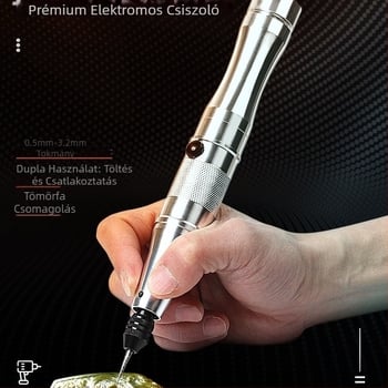 Feltölthető mini, többfunkciós gravíró toll, kettős használatú elektromos csiszoló gravírozáshoz és körömreszeléshez, modell 3685