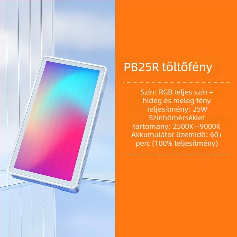 40W-os nagy teljesítményű RGB világítás élő közvetítéshez, hordozható zsebméretű LED a kamera, fotó és telefon számára