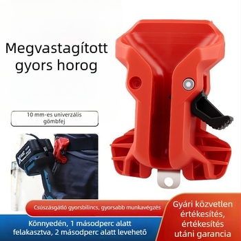 Villanyszerelő öv hordozható szerszámtartóval, gyors rögzítés a derékon, fém tartó
