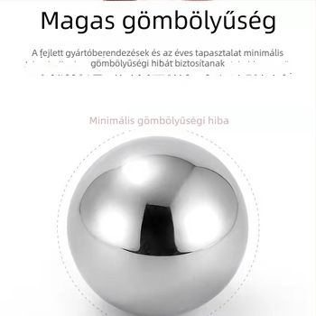 Szénacél precíziós acélgolyók, átmérő 3,0–50 mm, kopásálló tömör acélgolyók, polírozott és hőkezelt