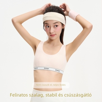 Női sportmelltartó vezeték nélküli, rögzített kosarakkal, légáteresztő és kényelmes