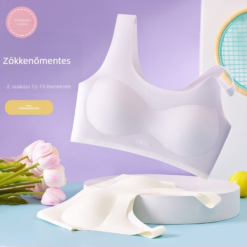 Nylon melltartó vest-stílusban lányoknak, 12–15 éveseknek, légáteresztő és kényelmes