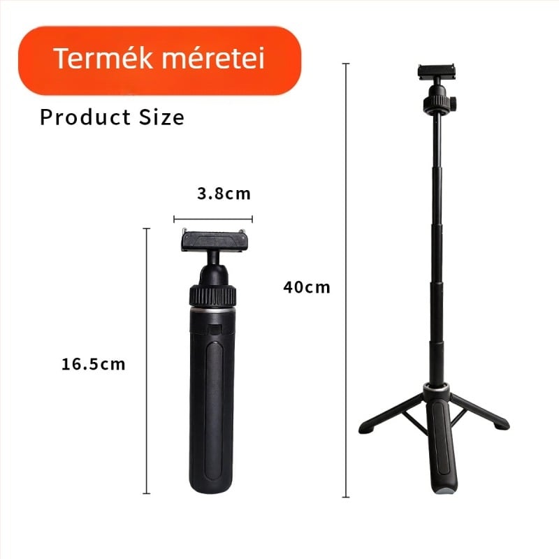 DJI Action6/5Pro/4/3 akciókamerákhoz készült teleszkópos kiterjesztő rúd mágneses gimbal-tartóval