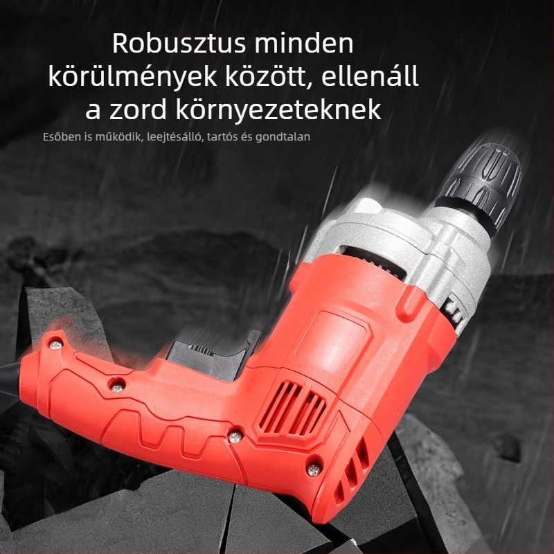 Kábellel működő fúró pisztoly fogantyúval, ütőfúró funkcióval, többfunkciós elektromos fúró fa-, fém- és betonfúráshoz