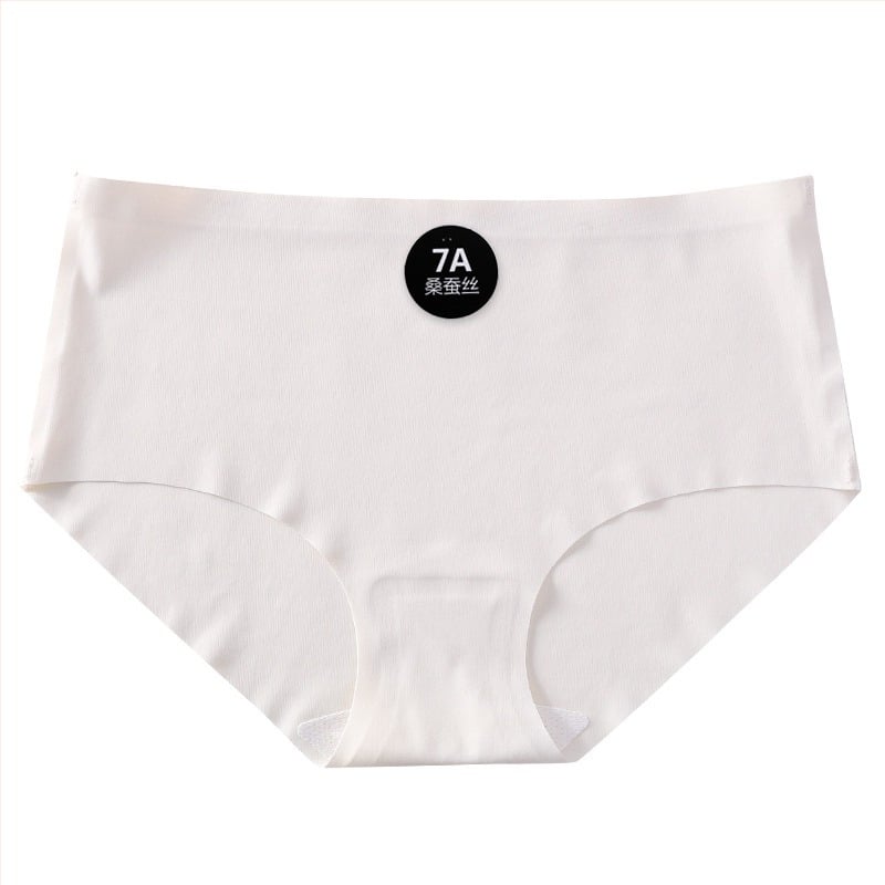 Nyári női alsónemű ice silk anyagból, középmagas derekú, lélegző, antibakteriális, egyszínű