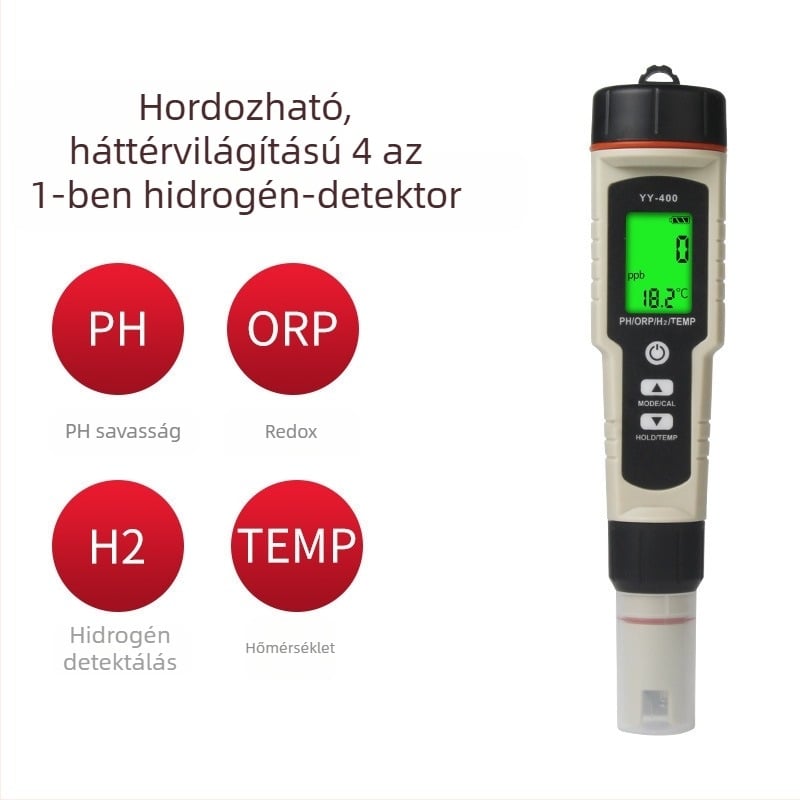 Többparaméteres vízminőség-tesztelő: pH, ORP és hidrogéntartalom