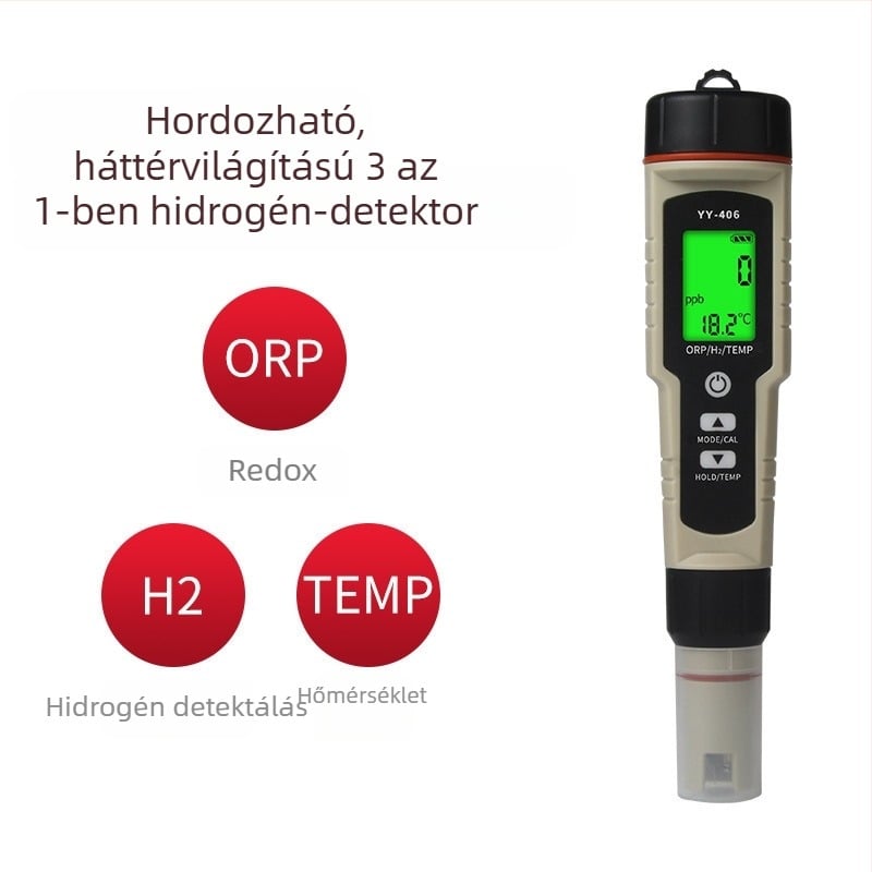 Többparaméteres vízminőség-tesztelő: pH, ORP és hidrogéntartalom