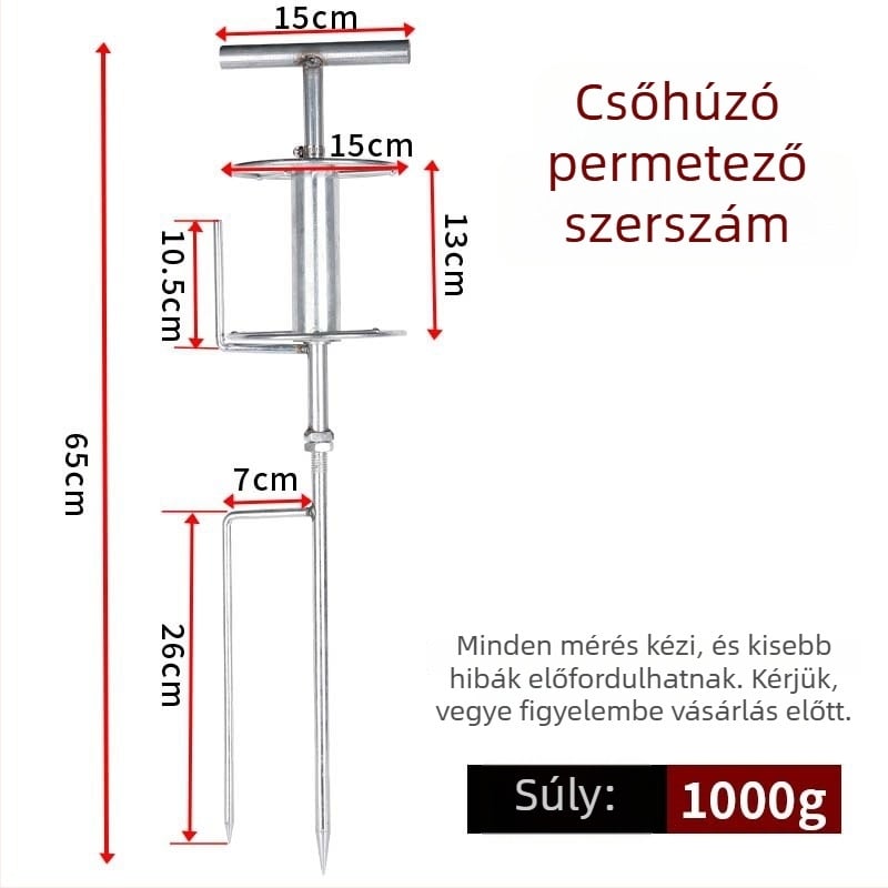 Öntözőcső hajlító eszköz