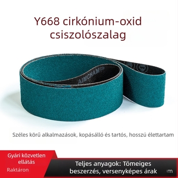 Zirkónium-korund csiszoló szalag, 2100×50 mm, fémek megmunkálásához és rozsdamentes acél polírozásához