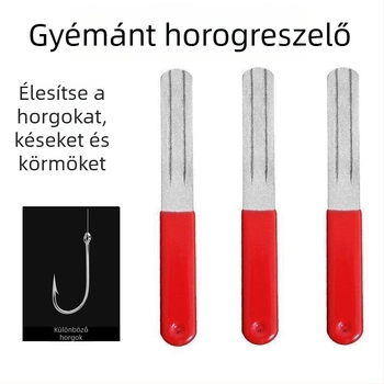 Gyémántos horogélező – horogfájl és élező kő horgászathoz