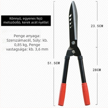 Kertészeti metszoolló – nagy virágolló a formázáshoz és sövény vágásához