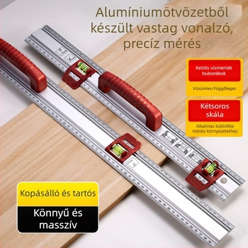 Ipari minőségű, nagy pontosságú, többfunkciós vízmérték skálával, kompakt kopásálló fogantyúval és megvastagodott kivitel a képek felakasztásához